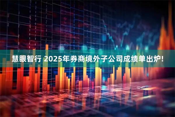 慧眼智行 2025年券商境外子公司成绩单出炉!