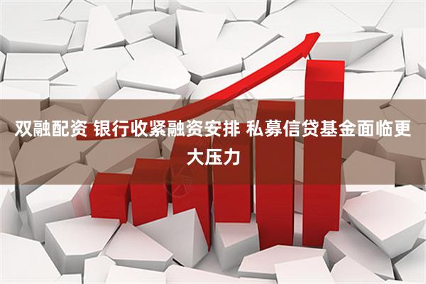双融配资 银行收紧融资安排 私募信贷基金面临更大压力