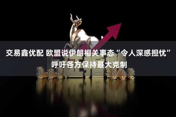 交易鑫优配 欧盟说伊朗相关事态“令人深感担忧” 呼吁各方保持最大克制