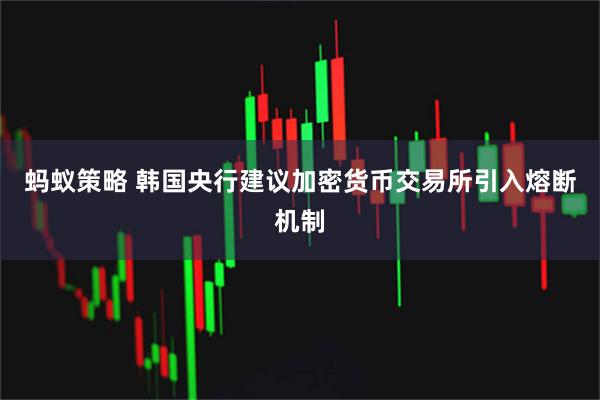 蚂蚁策略 韩国央行建议加密货币交易所引入熔断机制
