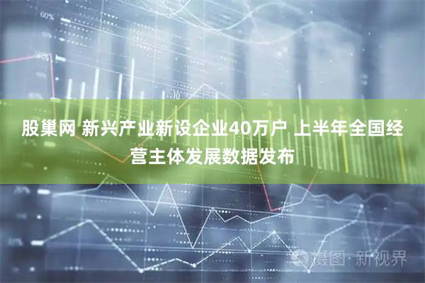 股巢网 新兴产业新设企业40万户 上半年全国经营主体发展数据发布